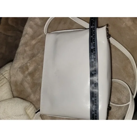 Vintage Monsac White Leather Crossbody - Picture 11 of 14